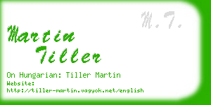 martin tiller business card